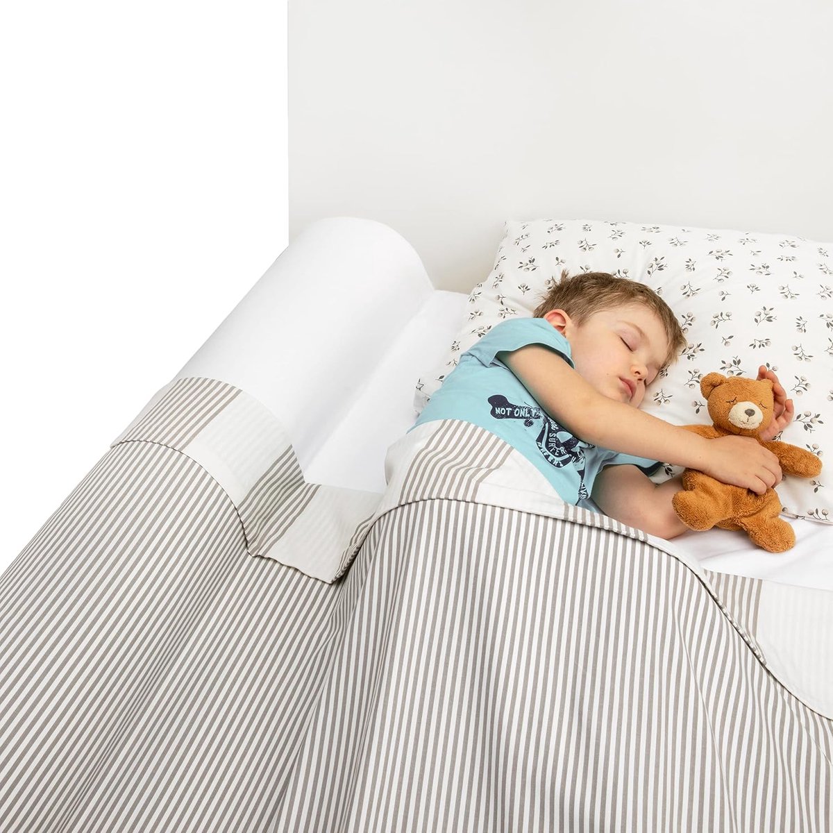 SnelShoppen - Toddler Bed Rail Veiligheidsbarrière - Antivallend Schuimrail - Waterdichte Matrasbeschermer voor Dubbele Vouwbedden - Ideaal voor Kinde