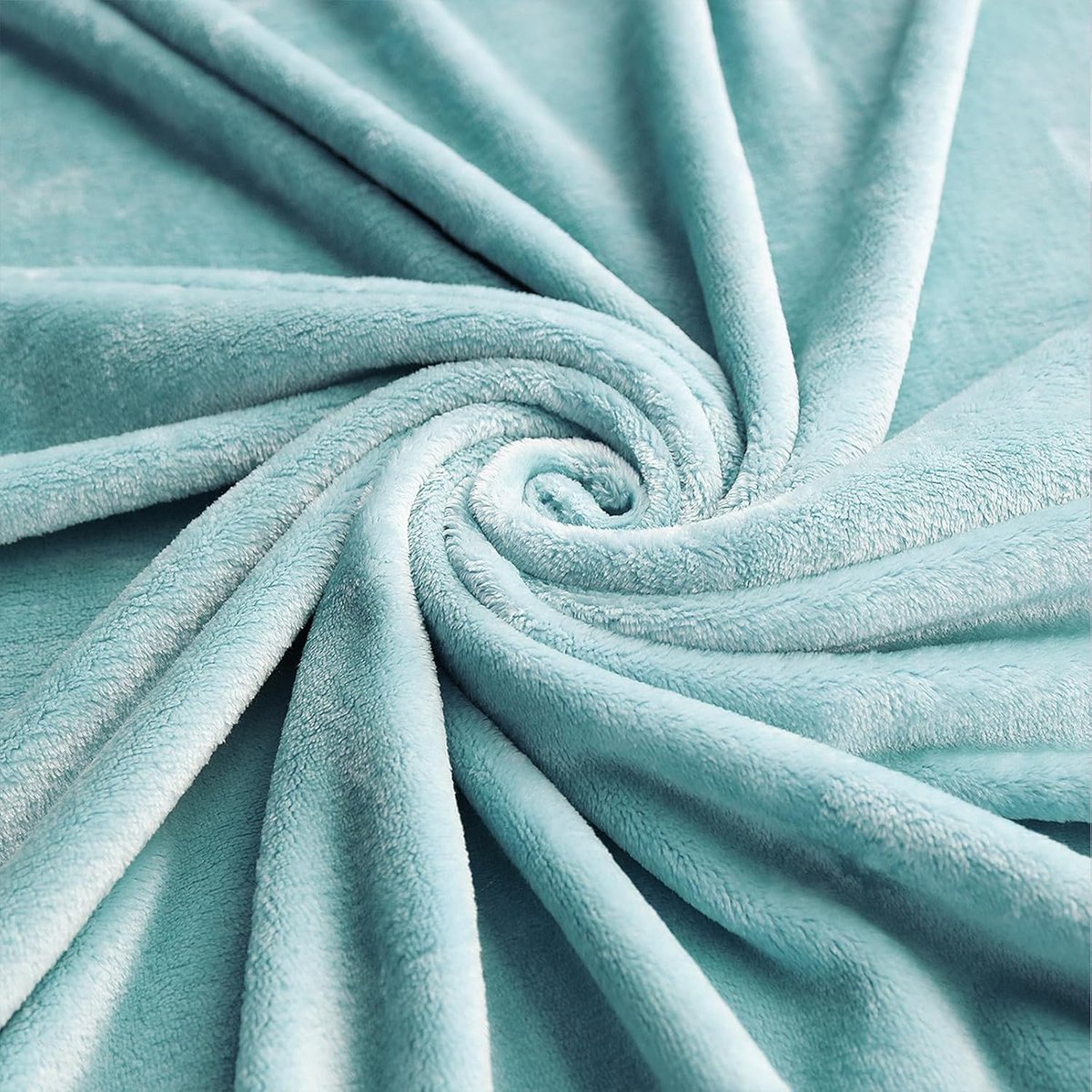 SnelShoppen - Blauwgroen knuffeldeken 150x200cm | Pluizige fleece deken, knuffelzacht en warm, woondeken, bankdeken, perfecte kamerdecoratie