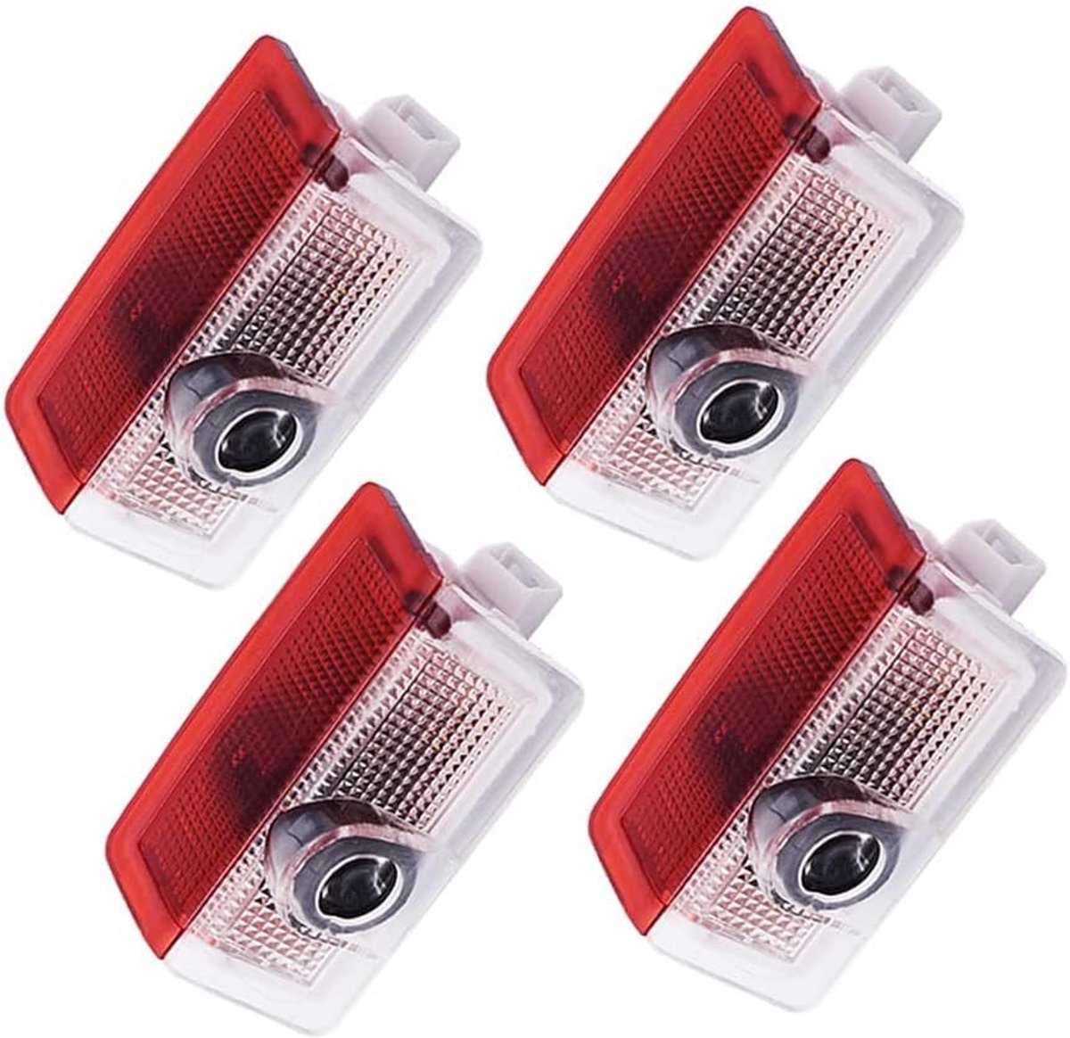 SnelShoppen - 4 Stuks Deurverlichting Auto LED Projector Licht Accessoires voor A B C E M G AMG - Eenvoudige Plug & Play Installatie - Geen Beschadigi