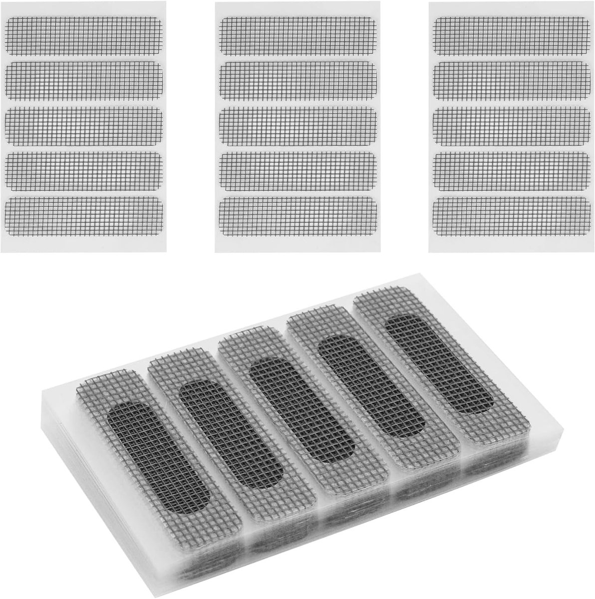SnelShoppen - FRUHLING Vliegenscherm Reparatie Patches, Zelfklevende Fiberglass Insectenbescherming, Muggengaas Herstel, 120 Stuks voor Ramen en Deure