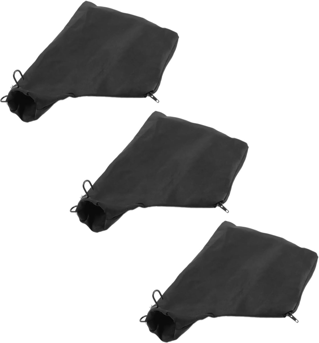 SnelShoppen - 3pcs Zaagselzakken voor Afkortzaag, Tafelzaag, Houtplaneer en Schuurmachines - Duurzaam Nylon, 150x223mm, Zwart, Ideaal voor Stofafzuigi