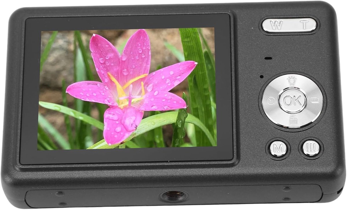 SnelShoppen - Digitale Camera 12MP 1080P met 16x Zoom, Eenvoudige Bediening, 2.4 Inch TFT Scherm voor Vloggen, Feest, Vakantie, en Studenten (Zwart)