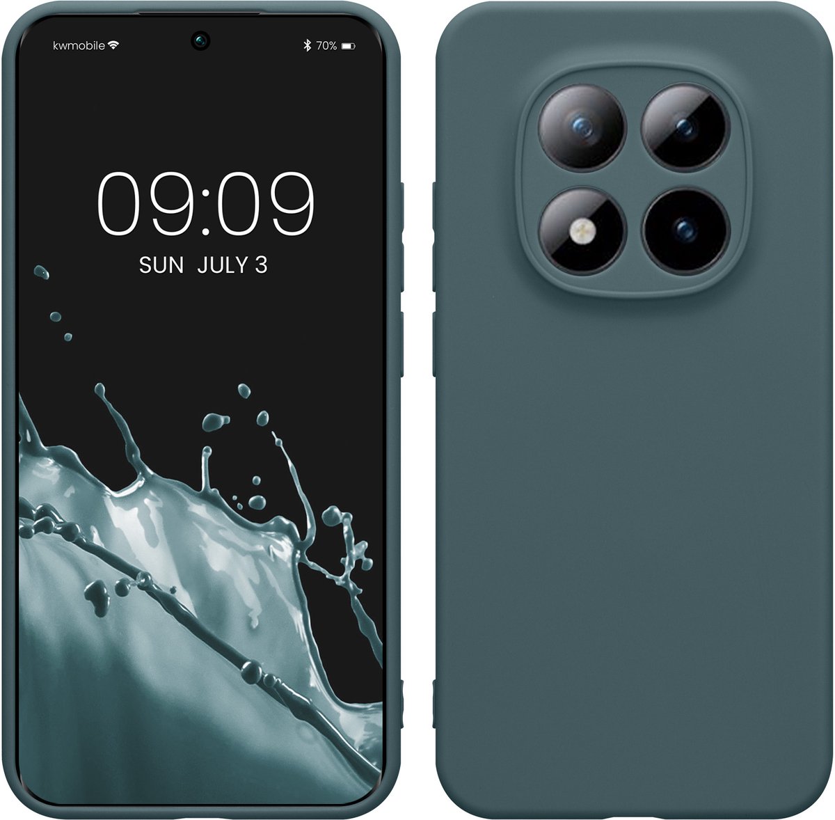 kwmobile telefoonhoesje geschikt voor Xiaomi Redmi Note 15 Pro 5G - Hoesje voor smartphone - Precisie camera uitsnede - In leisteen