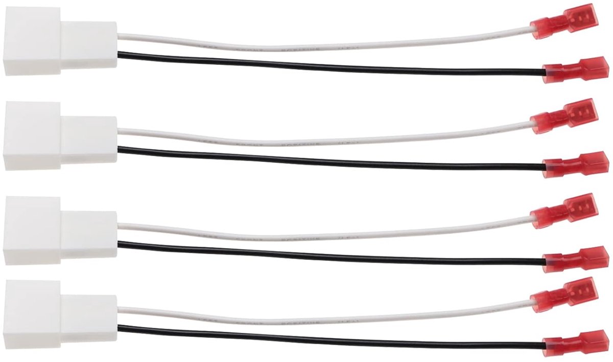 SnelShoppen - 4Pcs Auto Speaker Connector Harness Adapter Set voor Toyota en Mitsubishi - Vervangingsadapter - Compatibel met Matrix, Corolla, Hilux,