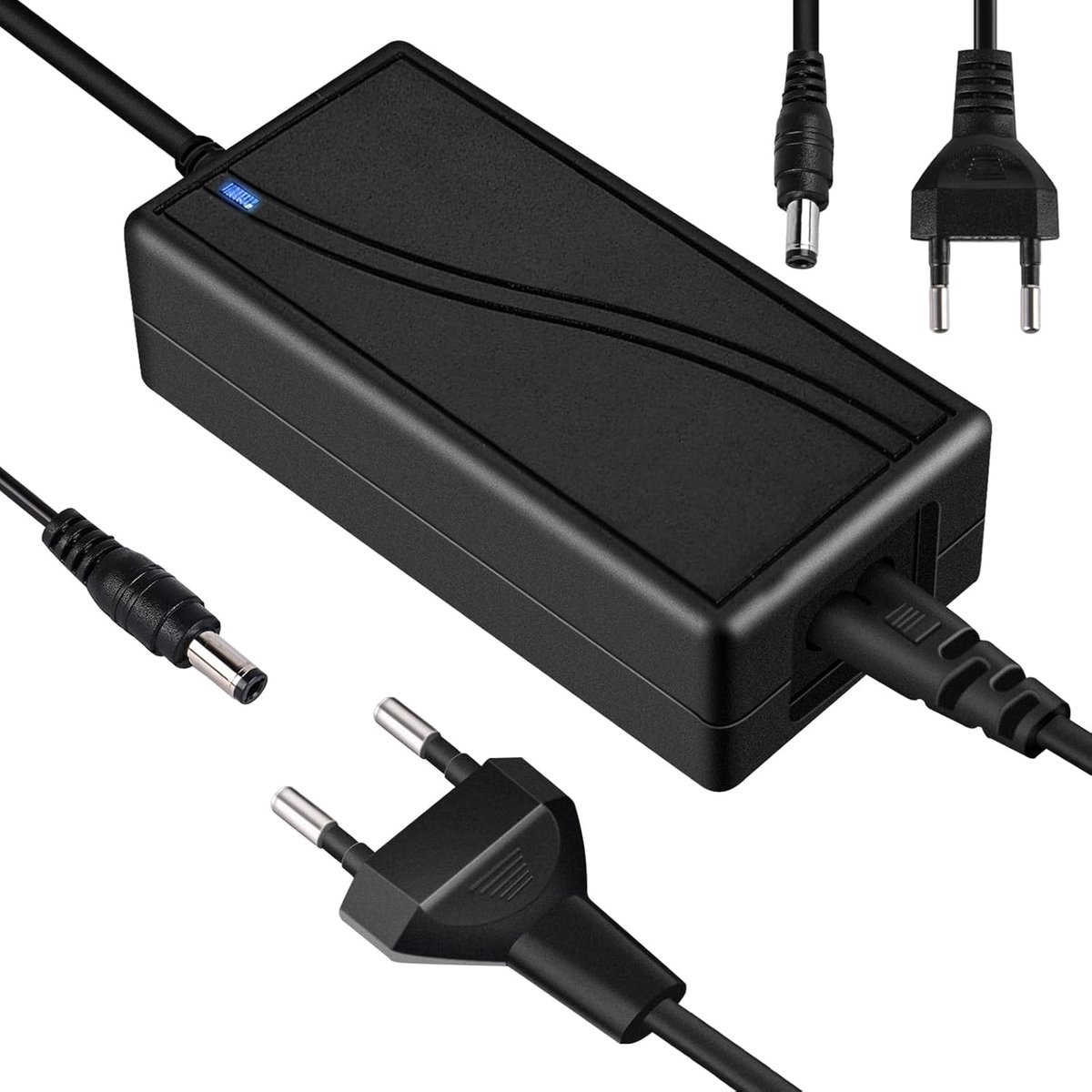 SnelShoppen - Power Supply 12V 6A AC-DC Adapter voor LED Strips, Monitor, TV, Versterker, Camera Systeem - Euro Plug 5.5x2.1mm