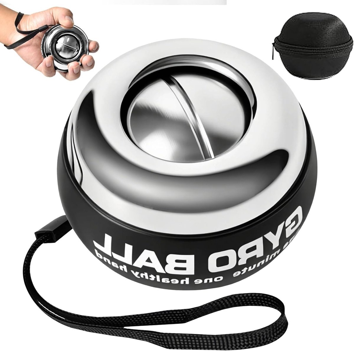 Gyro Ball Pols Trainer met Automatische Start en 5-Niveau Weerstand voor Sterkere Armen, Vingers en Polsen