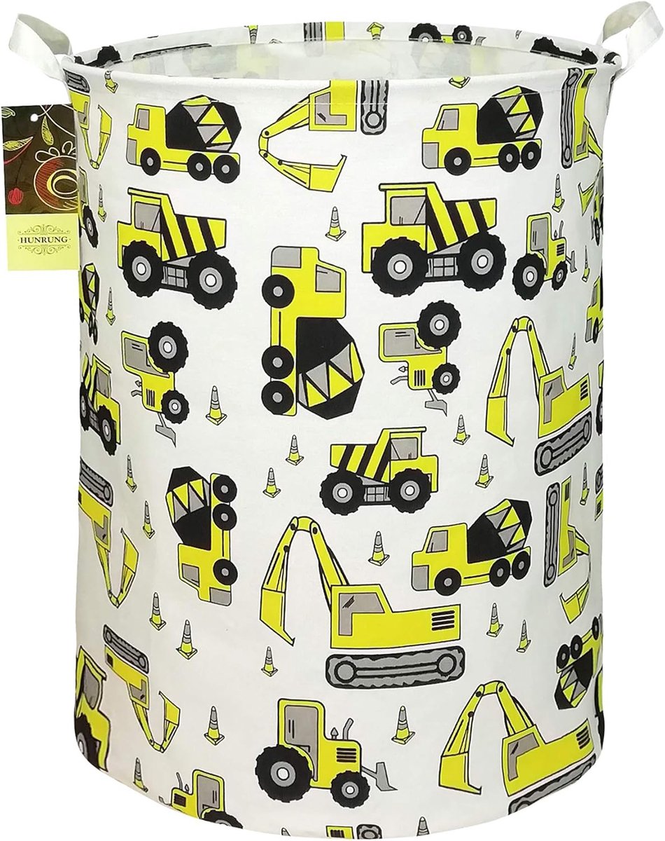 SnelShoppen - Grote Wasmand Canvas, Lichtgewicht Opbergmand, Speelgoed Organizer, Sportkleding, Vouwbaar, Waterdicht voor Studentenkamers, Slaapkamer,