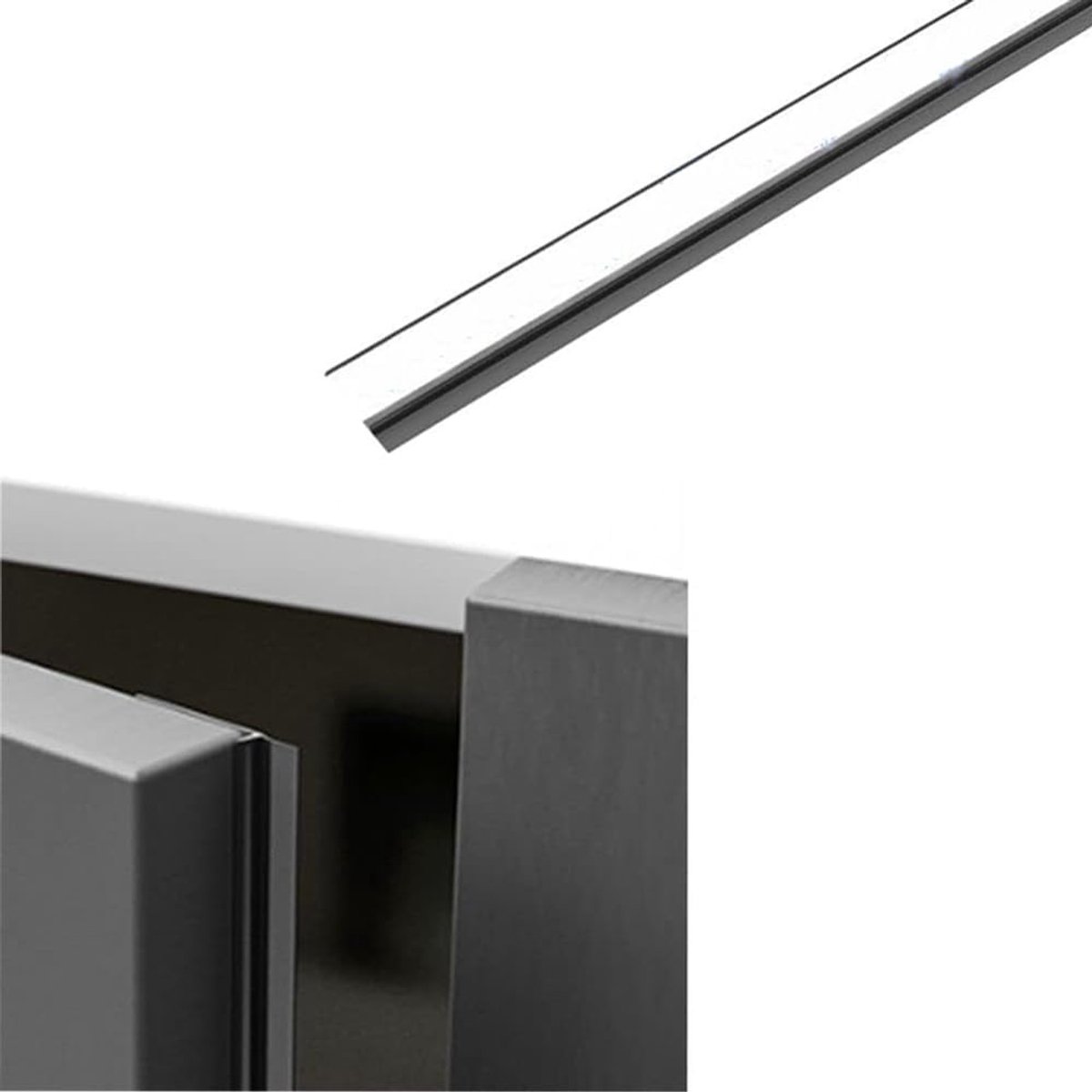 SnelShoppen - 5M Zelfklevende Deursluiting Strip - Weather Strip voor Kastdeuren - Zwart - 1.5 cm Breed - Ideaal voor Kieren 2-6 mm - Eenvoudig te Sni