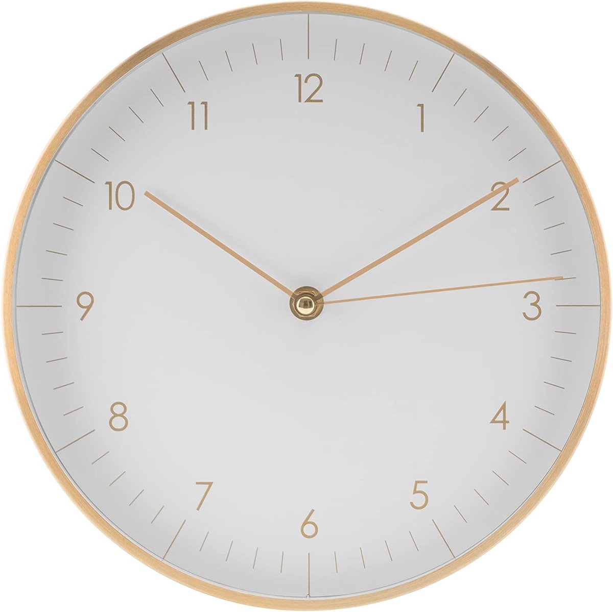 SnelShoppen - Minimalistische Quartz Wandklok 24cm - Stijlvol Scandinavisch Design - Geluidsloze Keukenklok - Luxe Afwerking - Woondecoratie en Huiswa