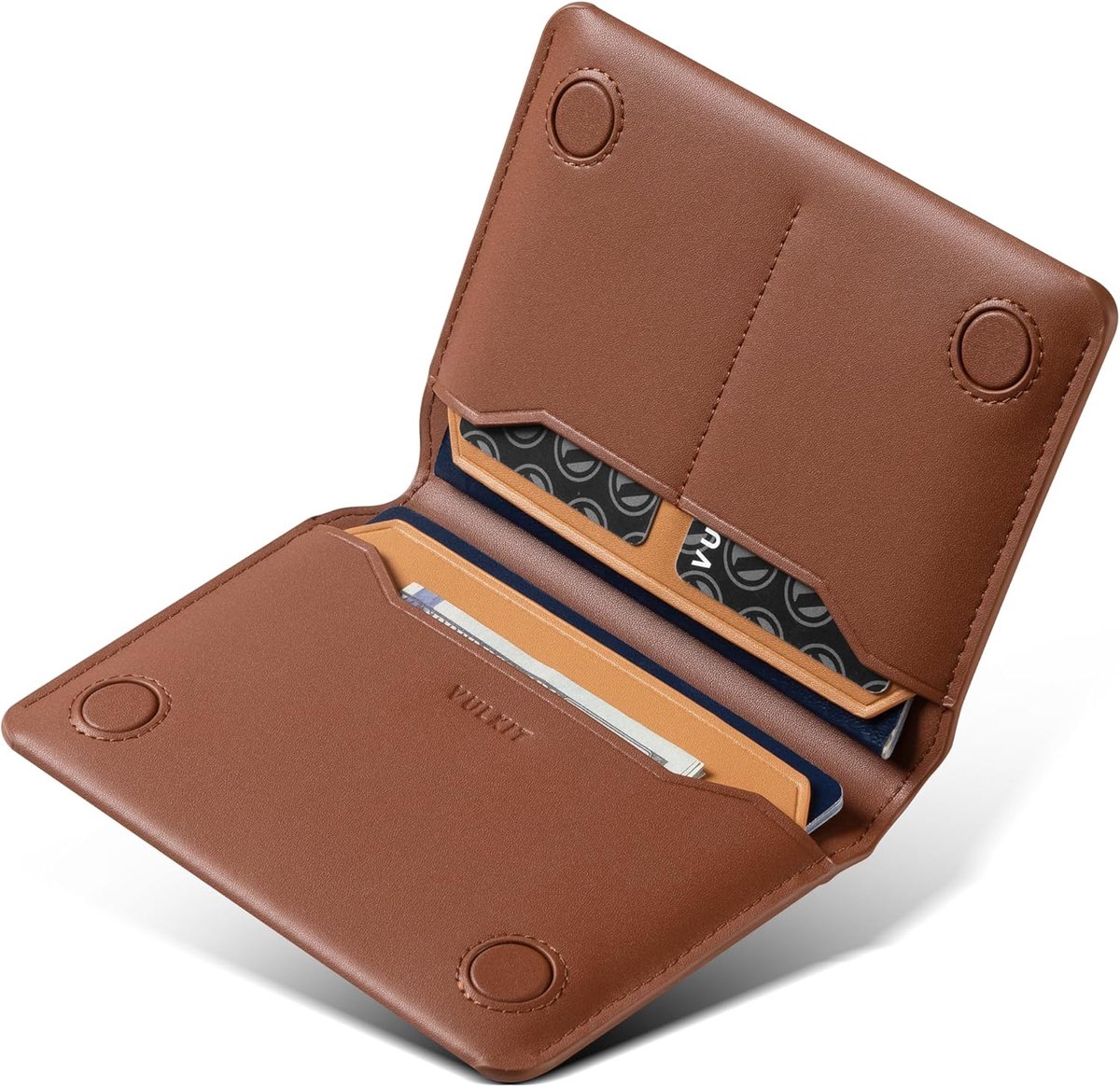 SnelShoppen - Luxe Leren Paspoorthoes met RFID Bescherming, Compacte Paspoort Wallet met Magnetische Sluiting, Voor 2 Paspoorten en Kaarten, Ideaal vo