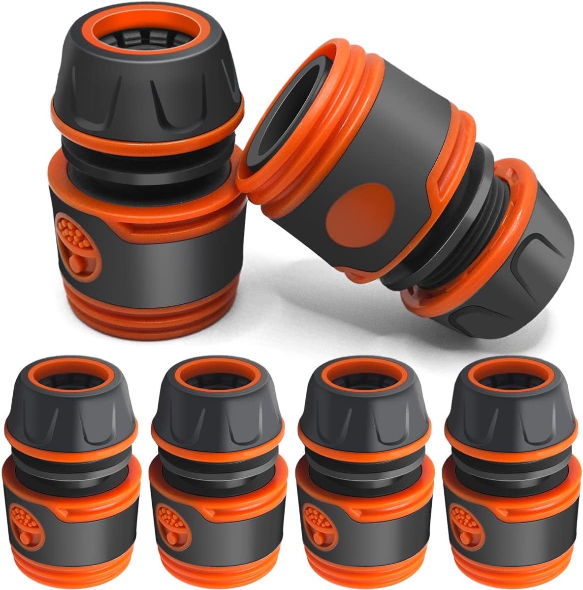 SnelShoppen - Set van 6 Tuinslang Koppelingen 13 mm (1/2 inch), UV- en Vorstbestendig, Ideaal voor Tuin, Camping en Buitengebruik