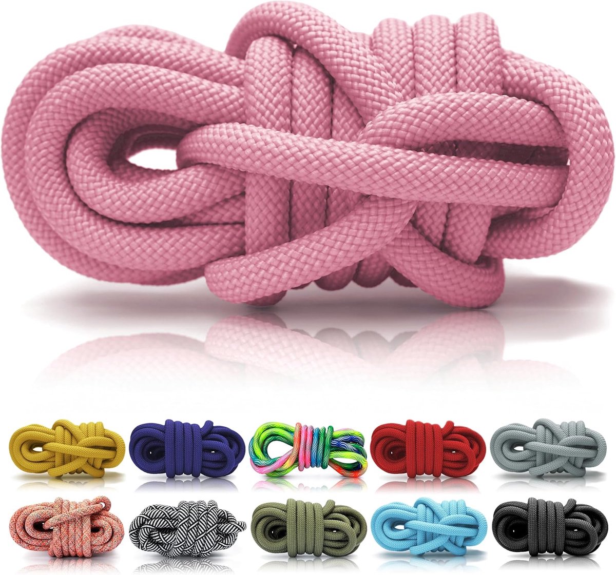 SnelShoppen - 5m Tuin Touw 10mm - Roze Polypropyleen Multifilament Touw - Weerbestendig, Lichtgewicht en Drijvend - Perfect voor Camping, DIY Projecte