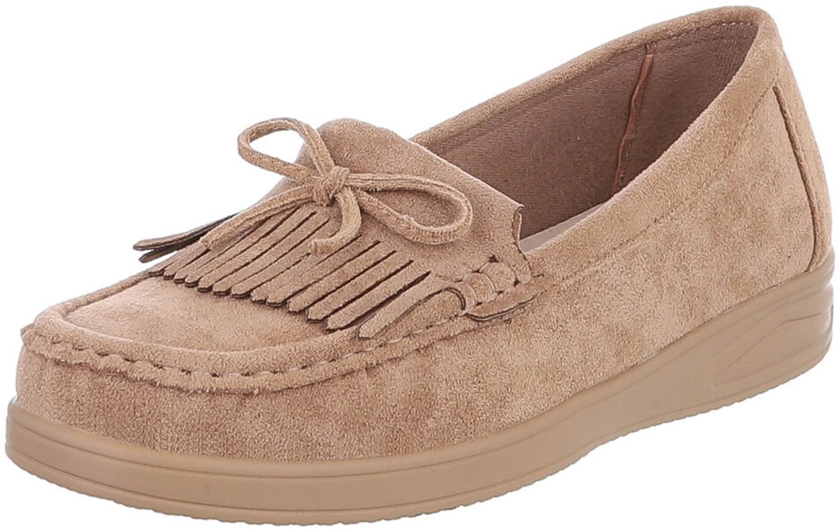 Instappers - Mocassinlook met franjes - Dames Mt:39