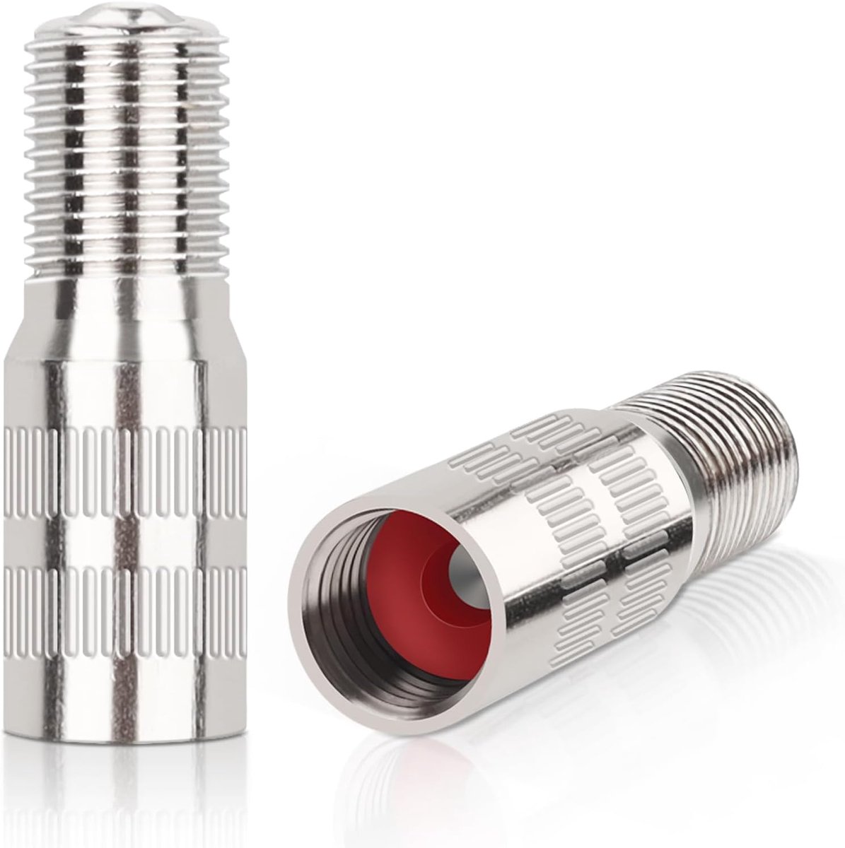 SnelShoppen - 2pcs Valve Extension Car Valve 27mm - Koper Ventielverlenger Adapter voor Auto, Scooter, Passagiersauto - Roestvrij, Corrosiebestendig