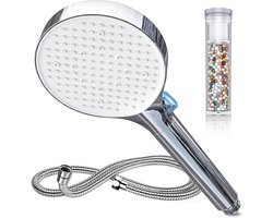 SnelShoppen - Magichome Douchekop met Filter, Hoge Druk Handdouche met Slang, 6 Jetniveaus, 25-Laags Filtratiesysteem, Ideaal voor Hard Water en Chloo