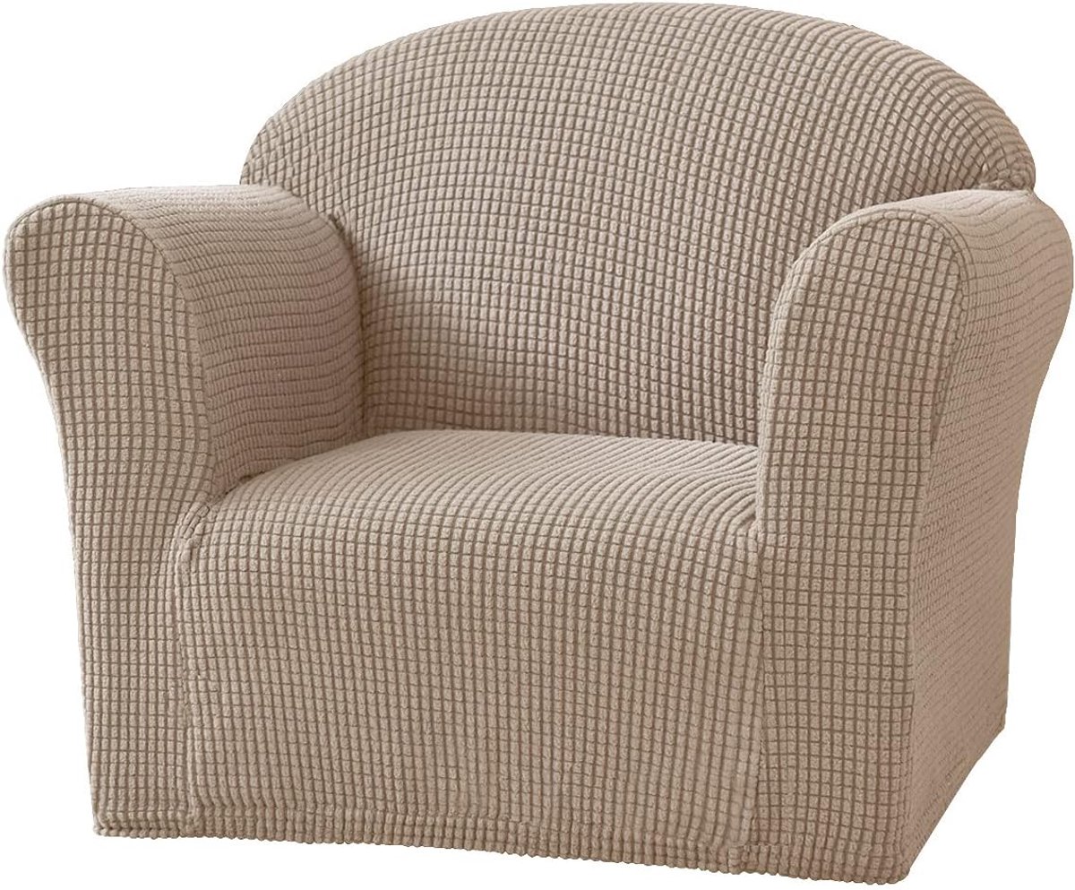 SnelShoppen - Kinderbankhoes, Universele Stoelhoes, Rekbare Jacquard Sofa Covers voor Kinderen, Wasbare Hoge Stoelhoes, Mini Formaat, Antislip Hoes, M