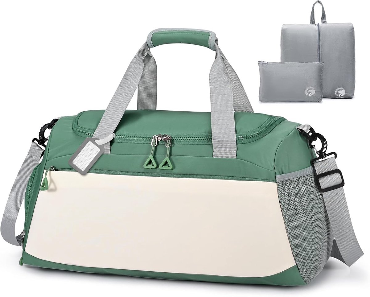 SnelShoppen - Lichtgewicht 55x35x25 cm Cabin Bag - Handbagage Koffer voor KLM, Lufthansa & Transavia - Waterdichte Weekendtas - 50L Vouwbare Reisbagag