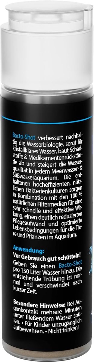 SnelShoppen - Bacto-Shot 50 ml - Actieve levende bacterieculturen voor zoet- en zoutwateraquarium - Natuurlijke filtermedia voor betere waterkwaliteit