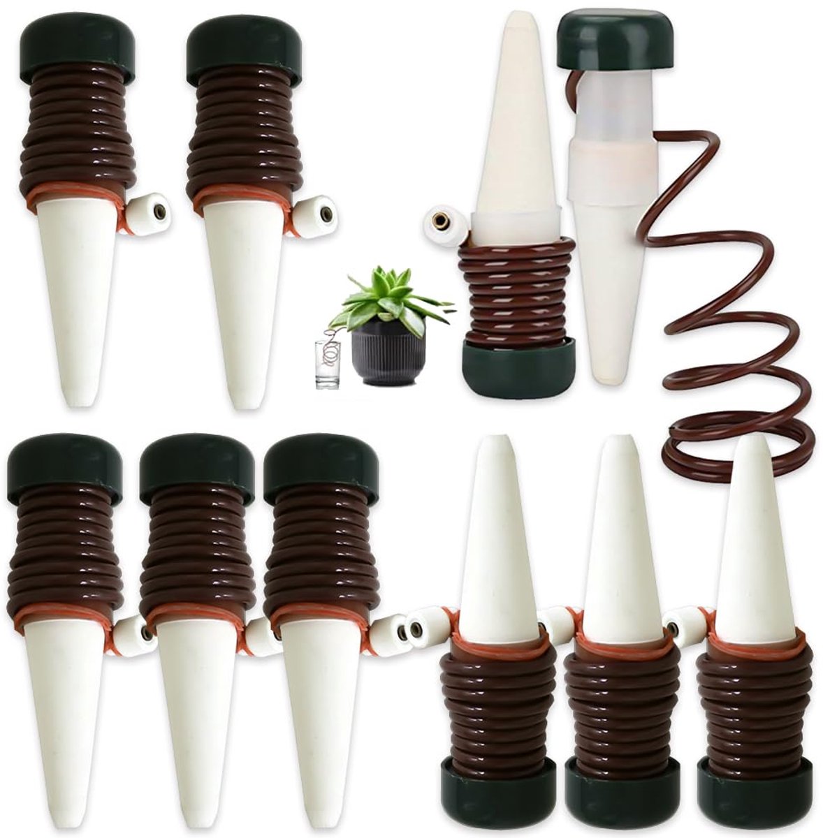 SnelShoppen - 10 Stuks Automatisch Irrigatiesysteem Waterdispenser voor Binnenplanten - Drip Irrigation voor Potplanten - Gemakkelijk Watergeven aan P