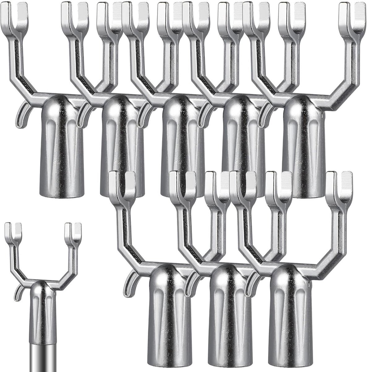 SnelShoppen - Set van 8 Aluminium Boomsteunen, Weerbestendige Plantenondersteuning voor Fruitbomen, Wijnranken en Tuinplanten, Y-vormige Takkenklemmen