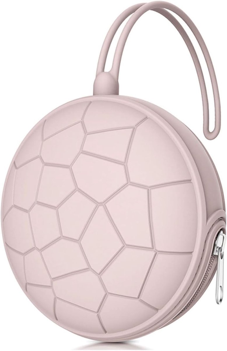 SnelShoppen - Silicone Fopspeenhouder - Roze - Veilig en Schoon - Zip Sluiting - Bevestigbaar aan Kinderwagen en Luiertas - Vaatwasmachinebestendig -