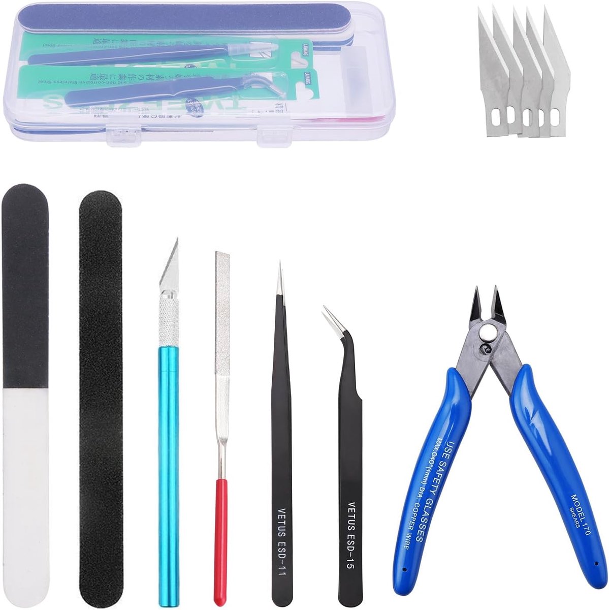 SnelShoppen - Gundam Model Tools Kit - Basis Gereedschap Set voor Modelbouwers - Perfect voor Modelbouw, Reparatie en Bevestiging van Hobby Modellen -