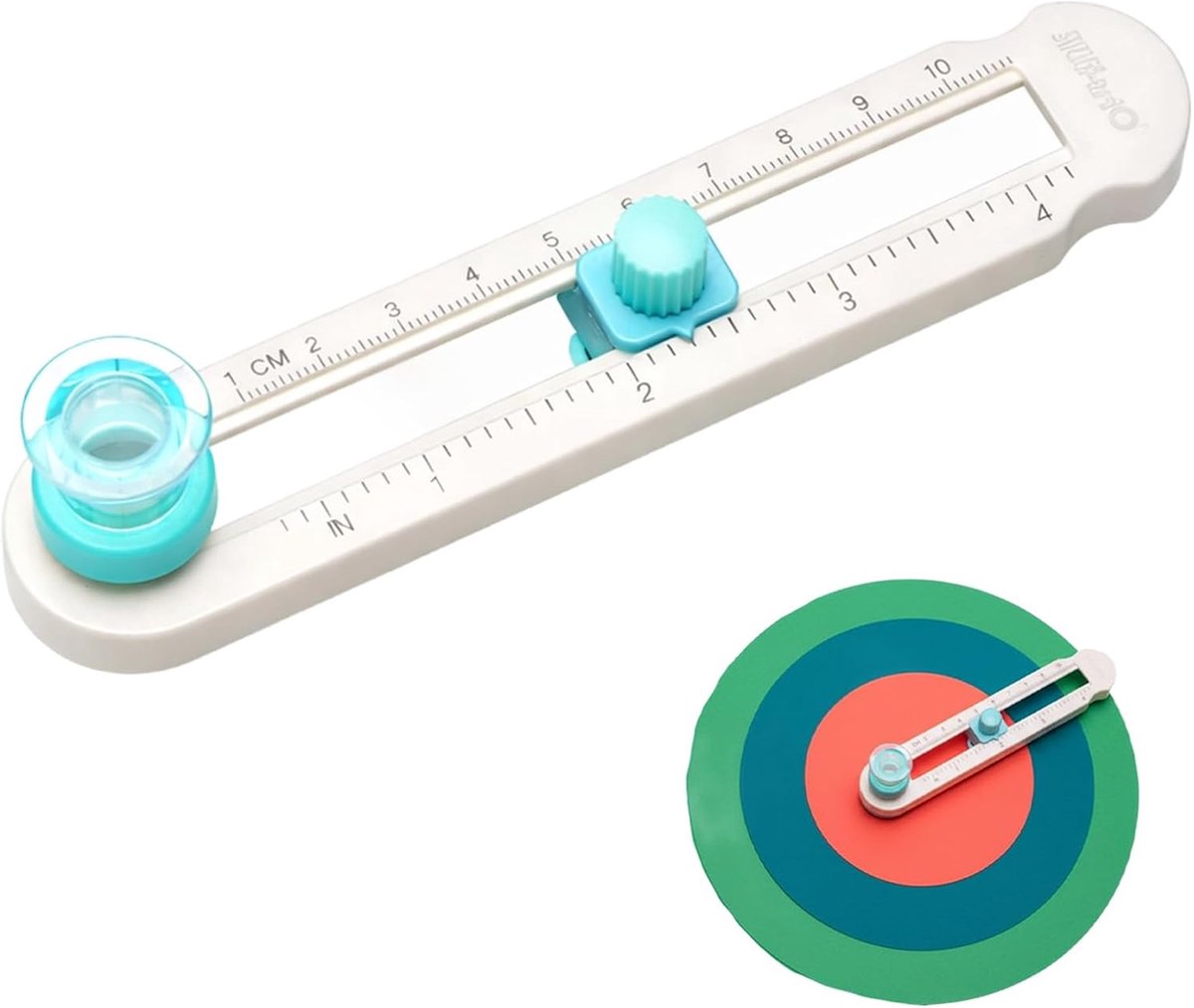 SnelShoppen - Cirkel Snijder voor Papier, Verstelbaar van 2-20 cm, Rond Snijapparaat voor Foto Papier, Kaarten, 360° Rotatable, Lichtgewicht en Duurza