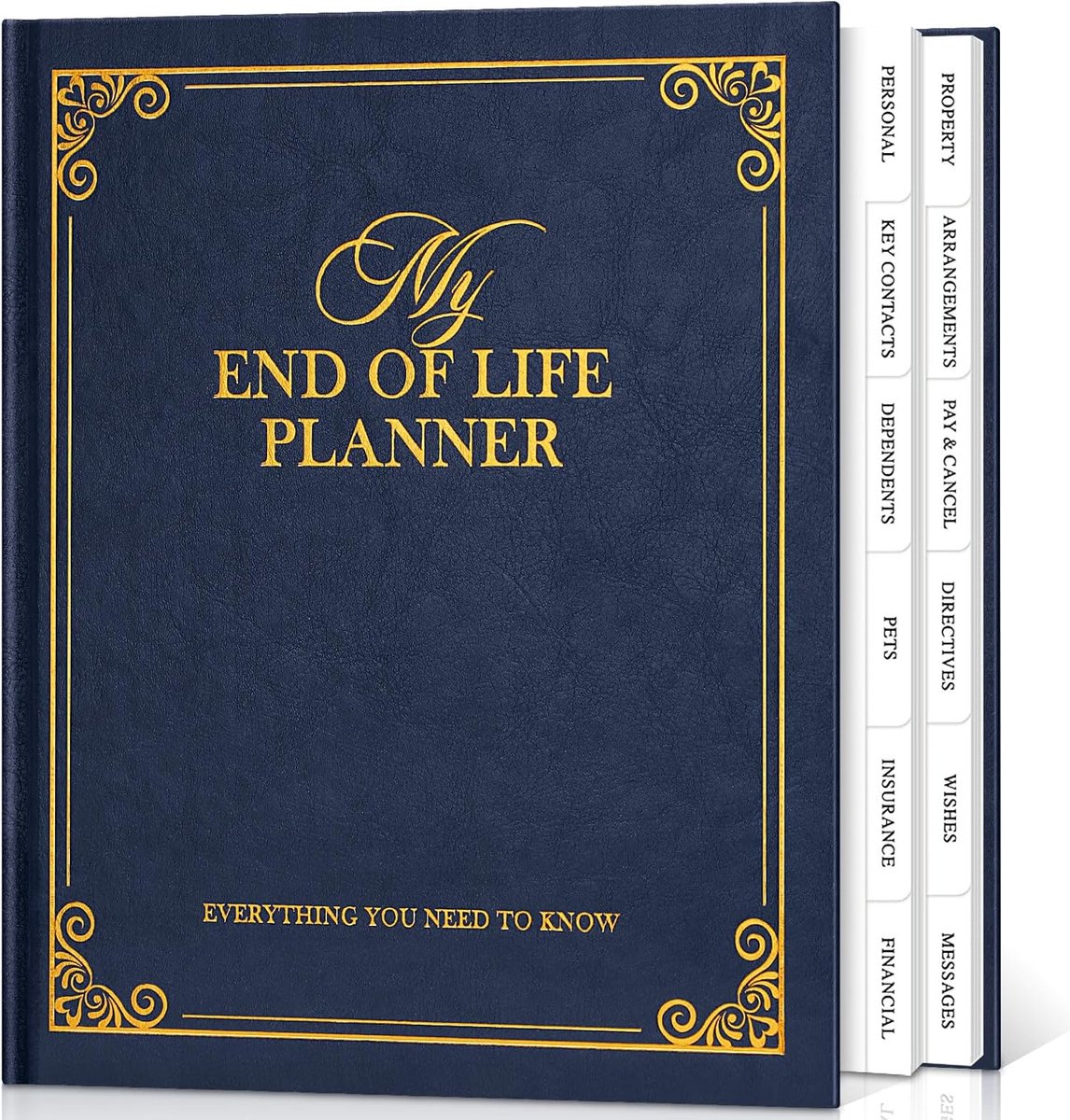 Thijox - Einde van het Leven Planner met Kaarten – My End of Life Planner, Dagboek Laatste Wil, Organisatie van Persoonlijke Informatie, Blauw, Gebrui