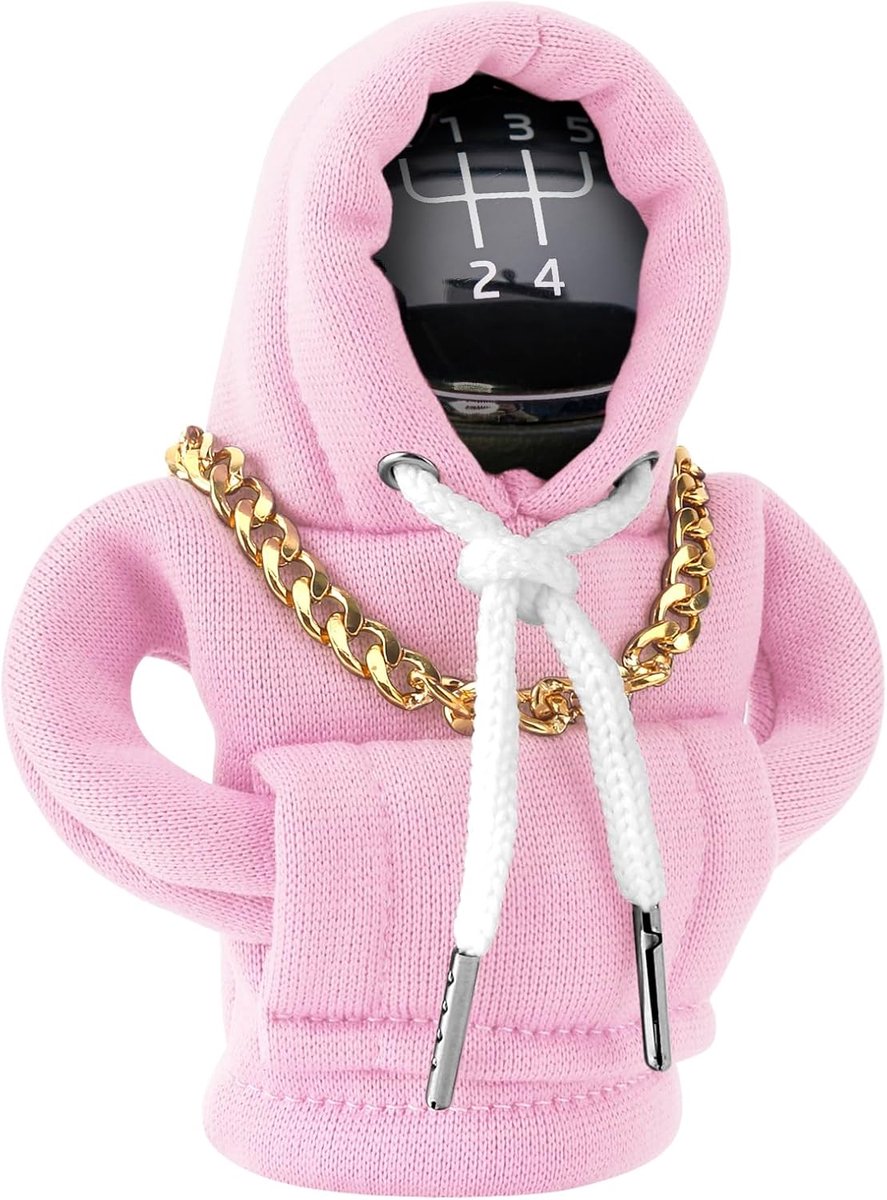 SnelShoppen - Gear Stick Hoodie voor Auto, Shift Knob Cover met Chain, Gear Shifter Buttons, 3D Ontwerp in 6 Kleuren, Perfect voor Car Interior