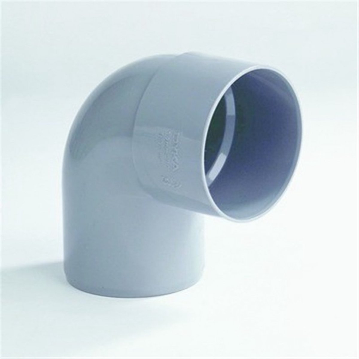 Dyka Bocht 1x lijmmof 1x spie 90° PVC keurmerk BRL52100 40mm