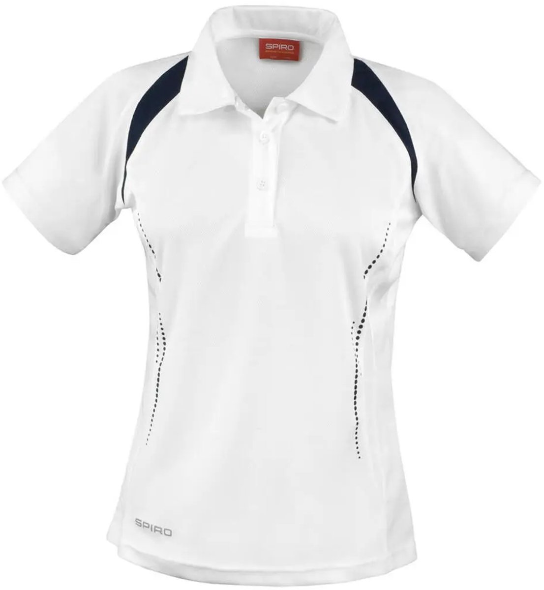 Ladies` Spiro Team Spirit Polo - White/Navy - XS