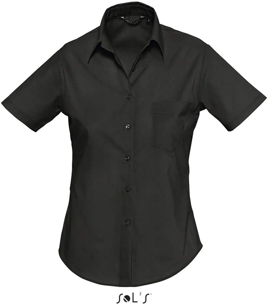 SOL'S Popeline-Blouse Escape Short Sleeve L620 - Black - XL
