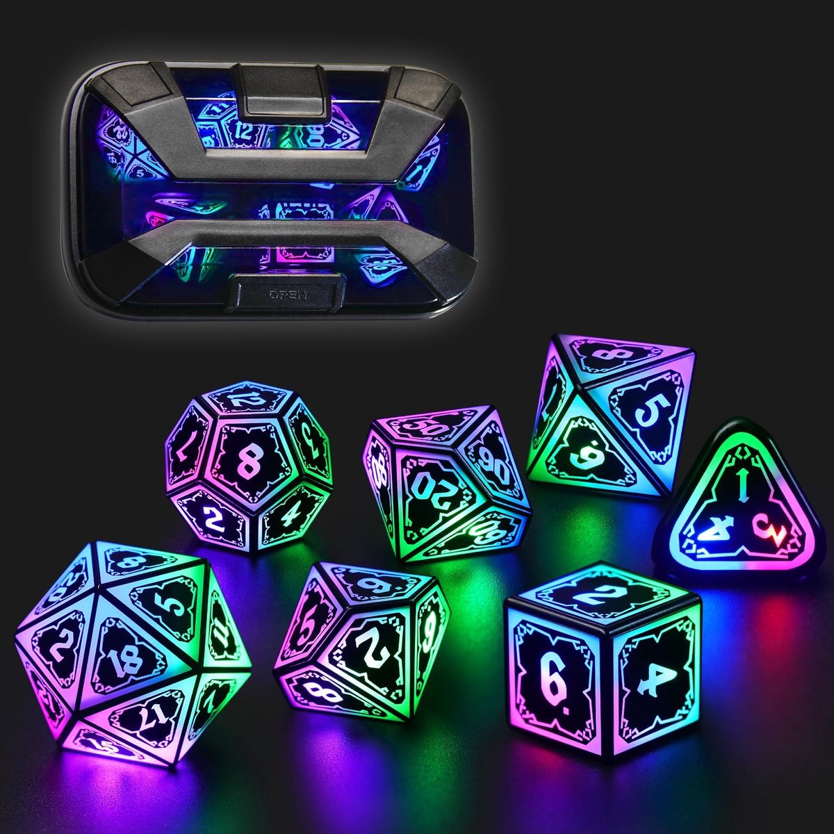 Omgoods - Verlichte DND Dobbelstenen Set voor Dungeons and Dragons