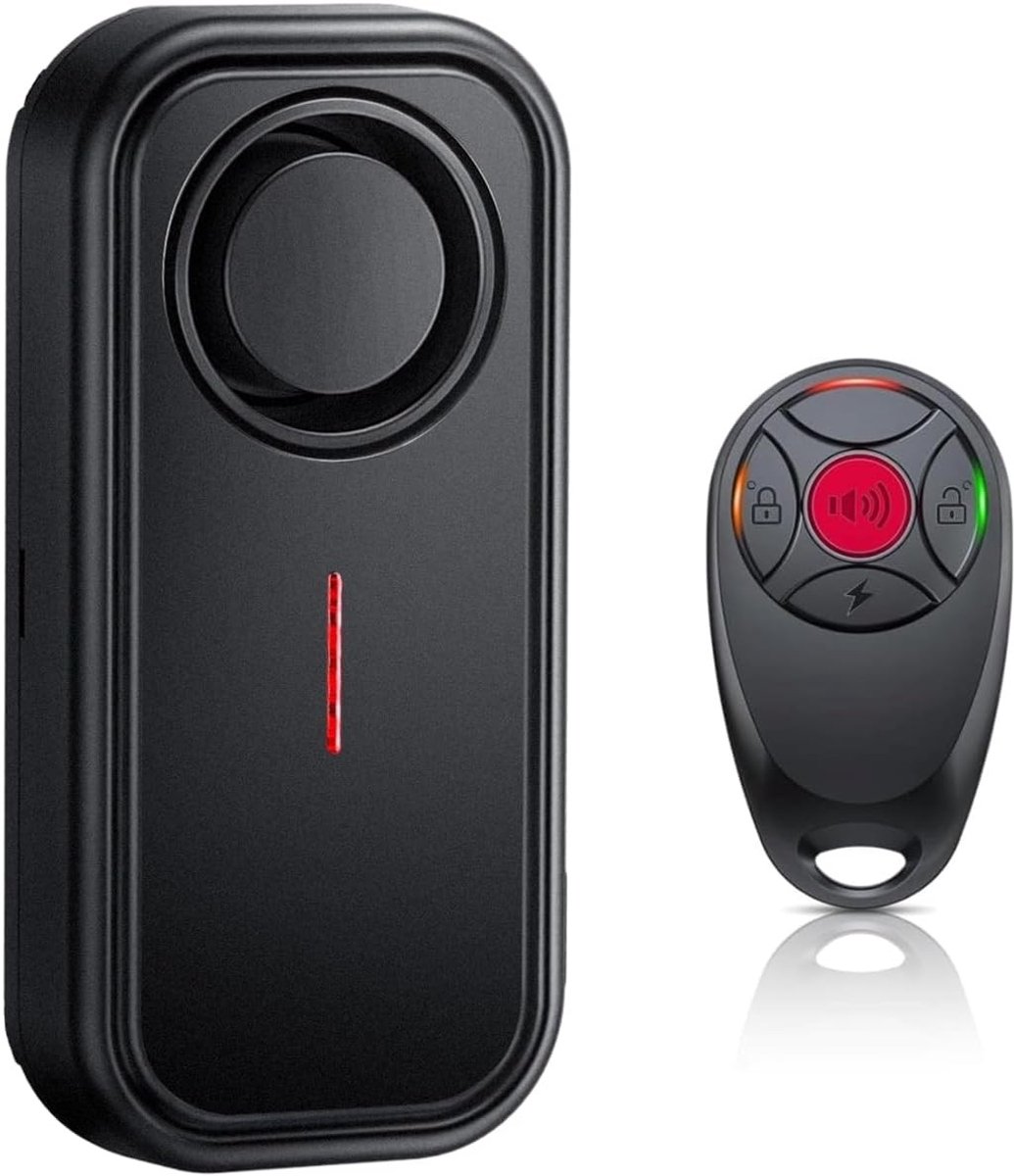 Fatbike alarm - Zwart - Waterdicht - Draadloos 113 dB Anti-diefstal Trillingsalarm met Afstandsbediening