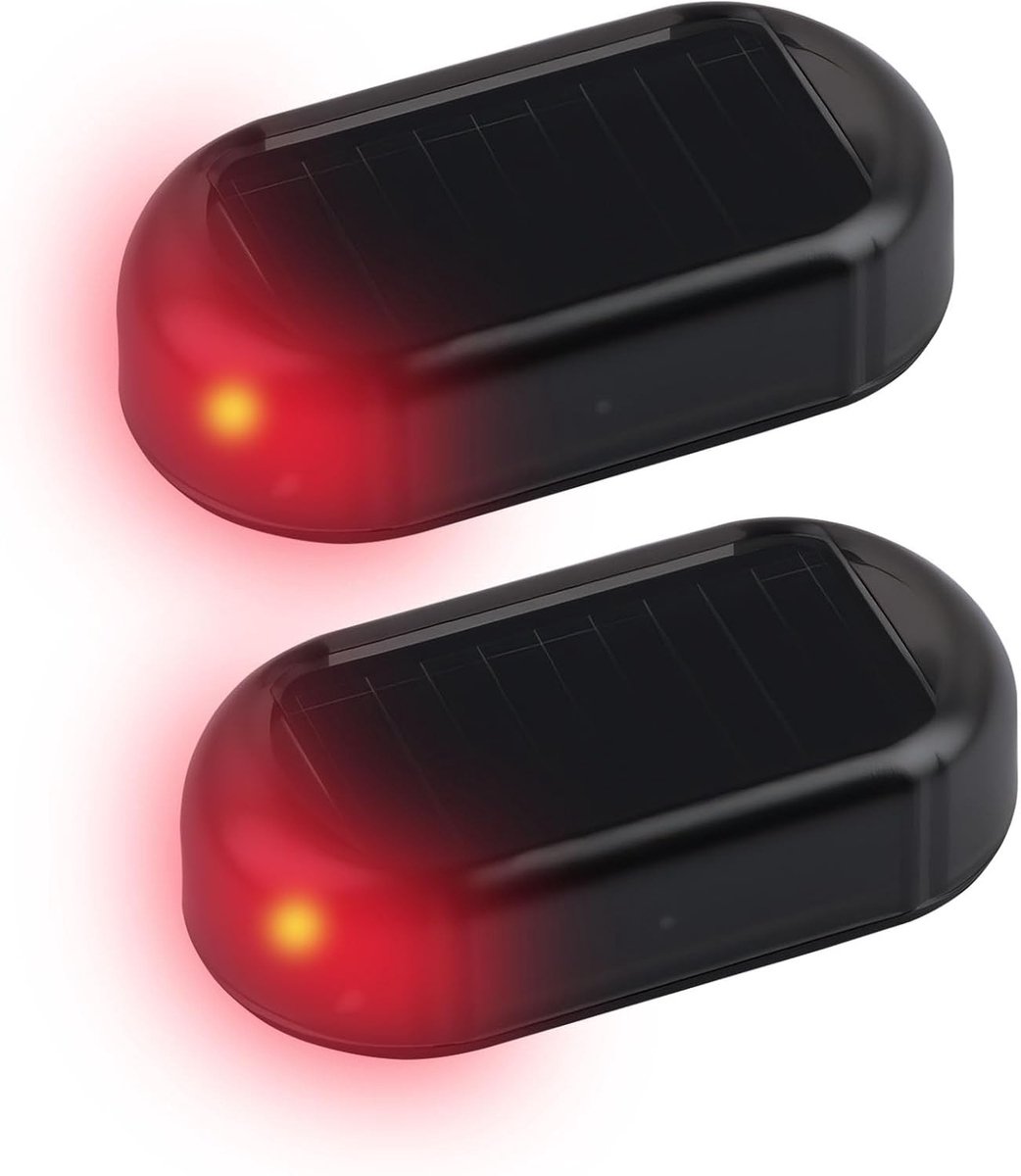 Fatbike alarm - Zwart - Set van 2 - Led Alarmsysteem met Zonne-energie - Voor Fietsen en Voertuigen