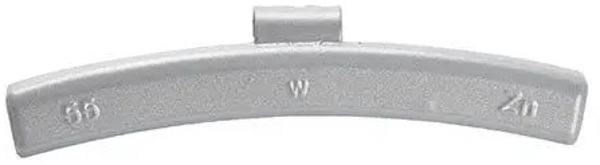 Wielgewicht zink 55 gram – aluminium velg, grijs – 50 stuks
