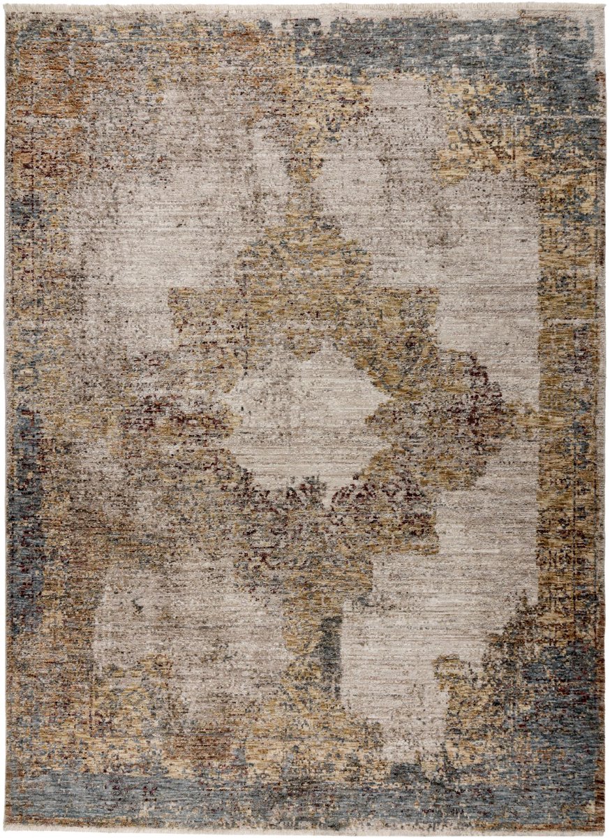 Padiro laagpolig vloerkleed 120 x 170 cm - meerkleurig - vintage patroon - geschikt voor vloerverwarming - van polyester