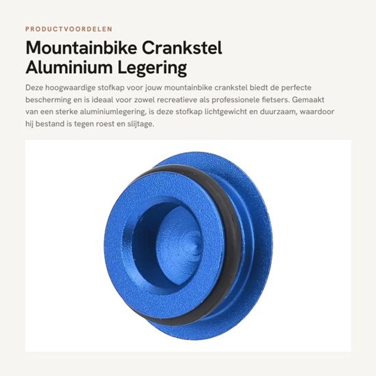 Crankstel Hoogwaardige Aluminiumlegering - Stofkap - Holle Crank - Fietsonderdelen - Lichtgewicht - Eenvoudige Installatie - Fietsonderdeel