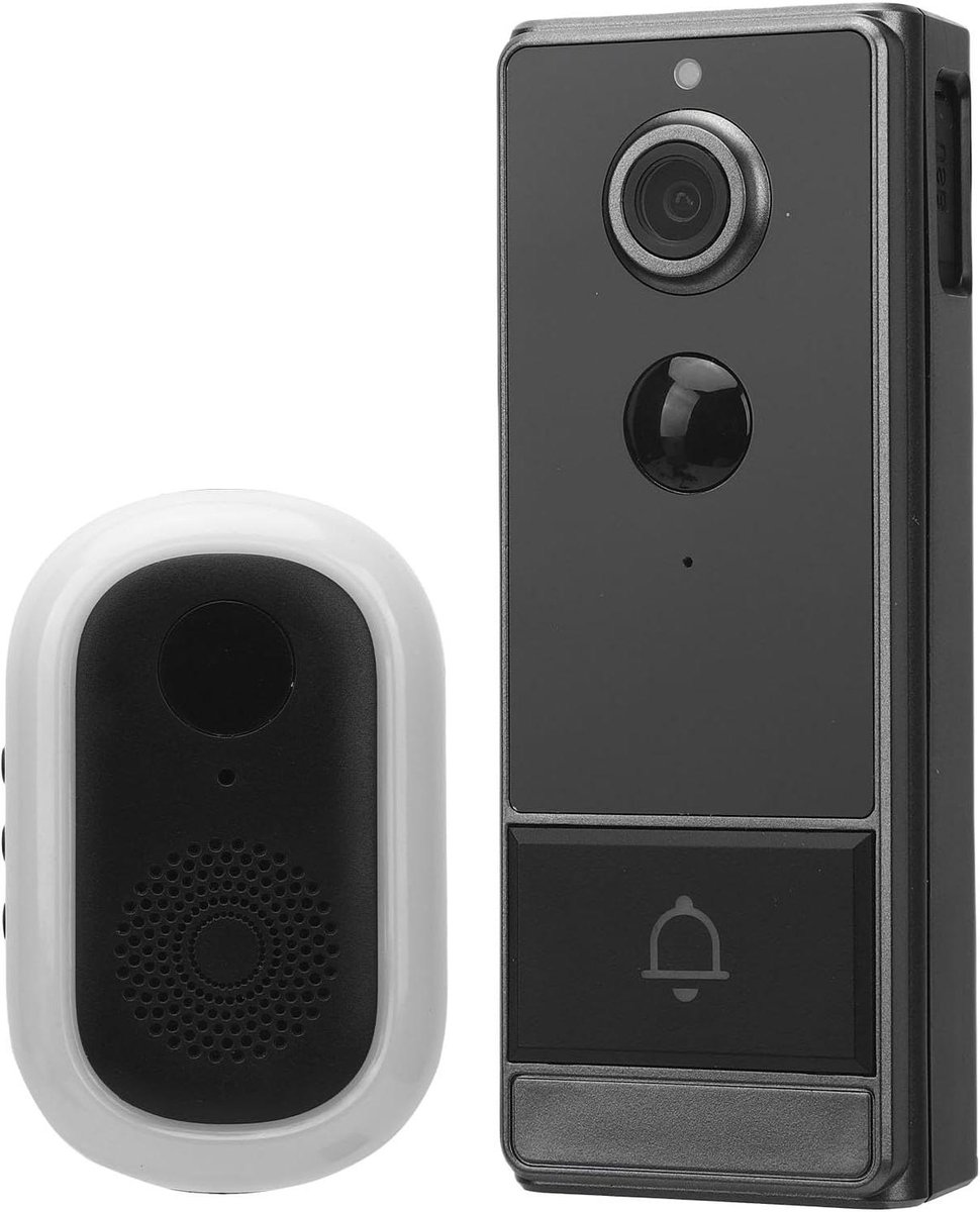 Videodeurbel Camera - Slimme Deurbel - Beveiliging Thuis - 120 Graden Lens - 18 x 11 x 7 cm - Zwart