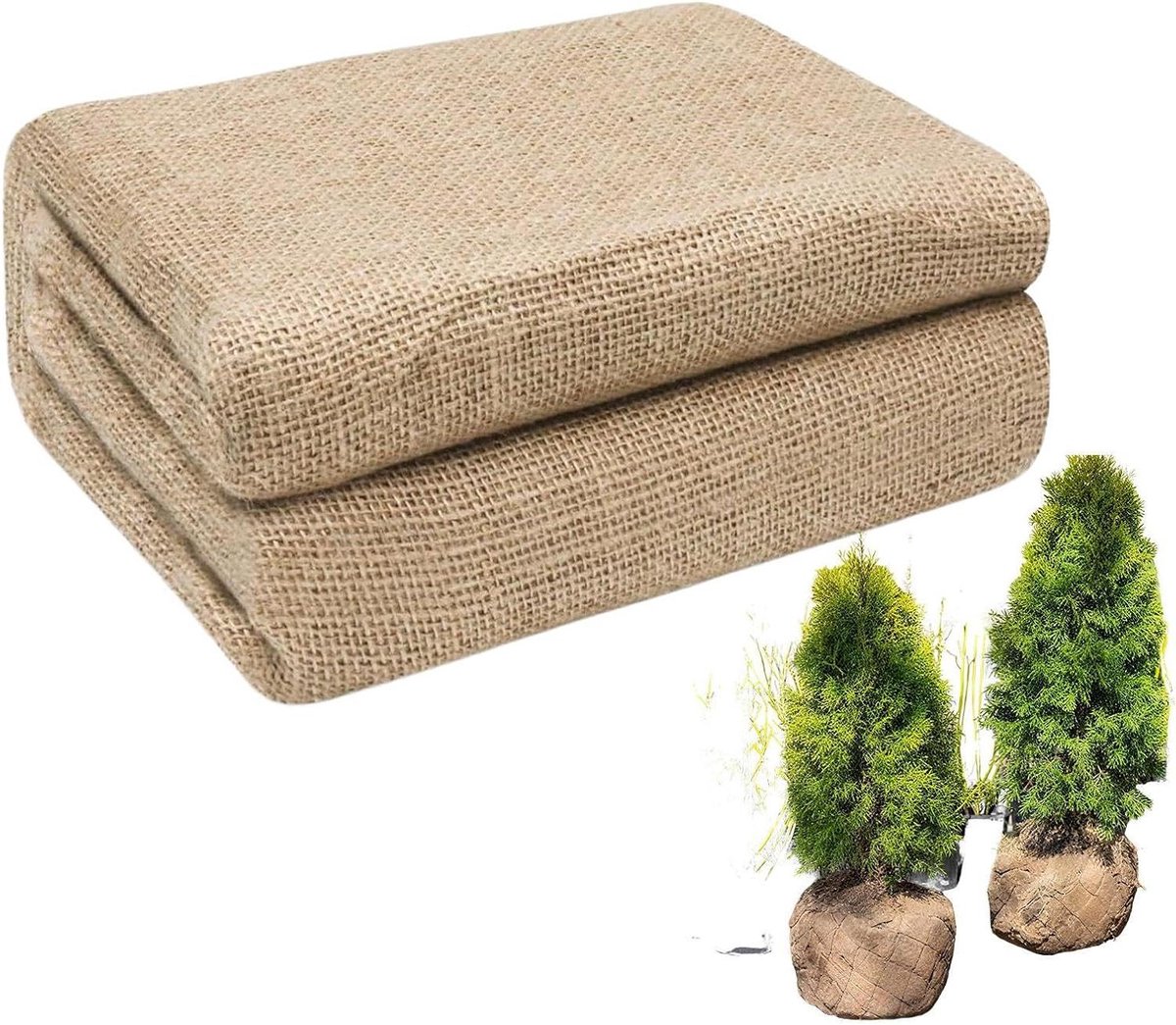 Jute Zak - Opslagzak Beschermzak - Planten Beschermen - Strak Geweven Ontwerp - 100 x 500 cm - Natuurlijk