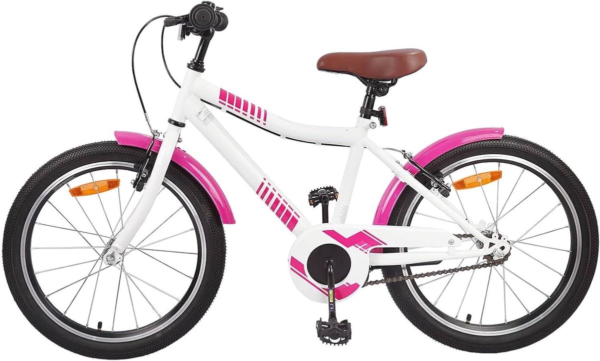 Kinderfiets Jeugdfiets Buitenavontuur Verstelbaar stuur zadel 18 inch Roze