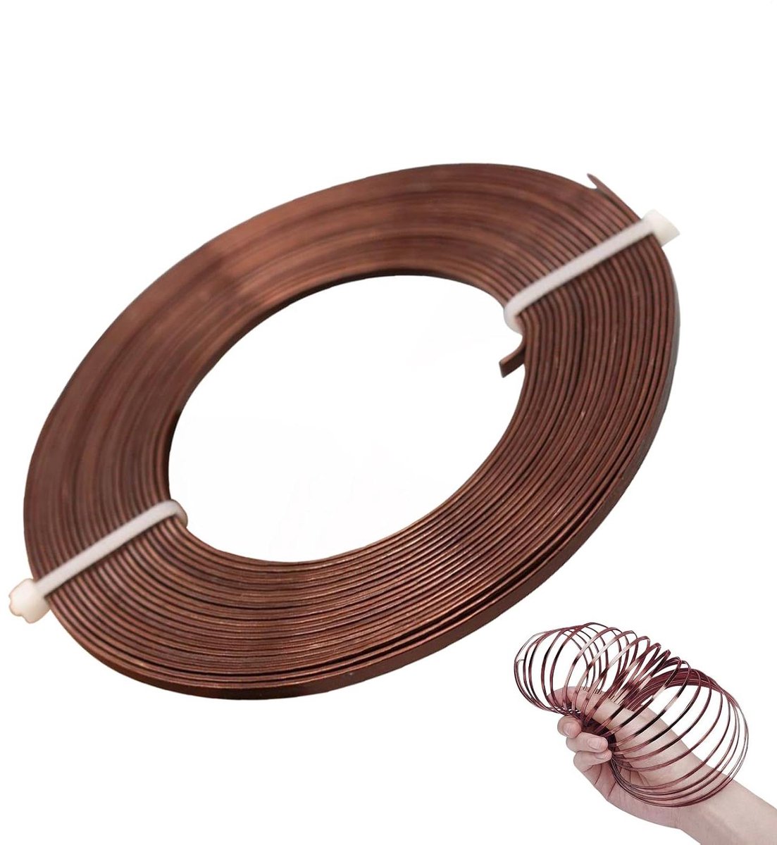 Aluminiumdraad Ambacht - Metaaldraad Knutselen - Sieraden Maken - Flexibel Kneedbaar - 40 g - Koper met koffie
