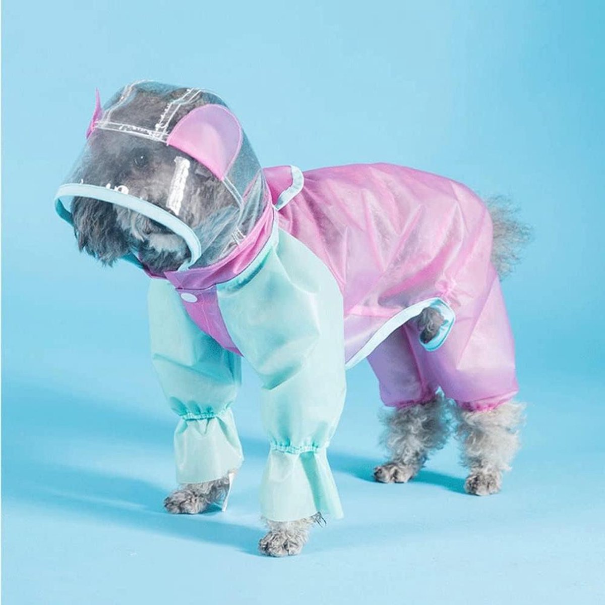 Hondenregenjas - Huisdier kleding - Droog Blijven - Waterdicht Outdoor Materiaal - Maat L - Roze