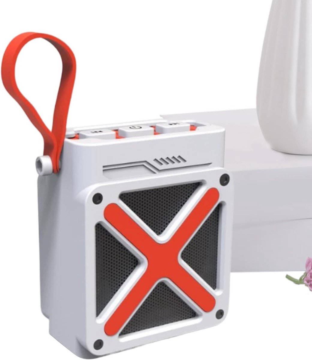 Draadloze Speaker - Draagbare Stereo - Muziek Luisteren Buiten - Waterdicht Ontwerp - 14 x 6 x 14 cm - Wit