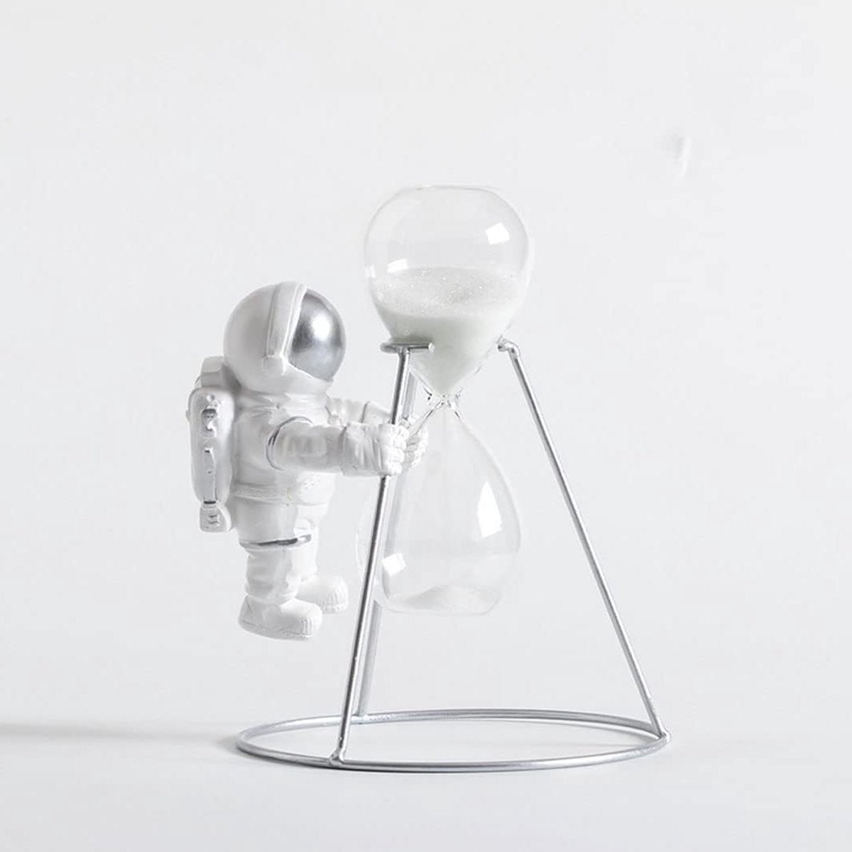 Zandloper Timer - Zandklok Uur Glas - Tijdmanagement Hulpmiddel - Nauwkeurig tot 0.01s - 5 Minuten - Zilver