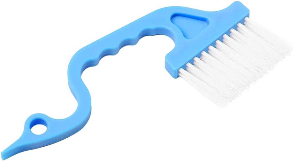 Badkamer Borstel - Grout Schoonmaker Tegelborstel - Naden Reinigen - Schuine Harde Borstelharen - 1 Stuk - Blauw