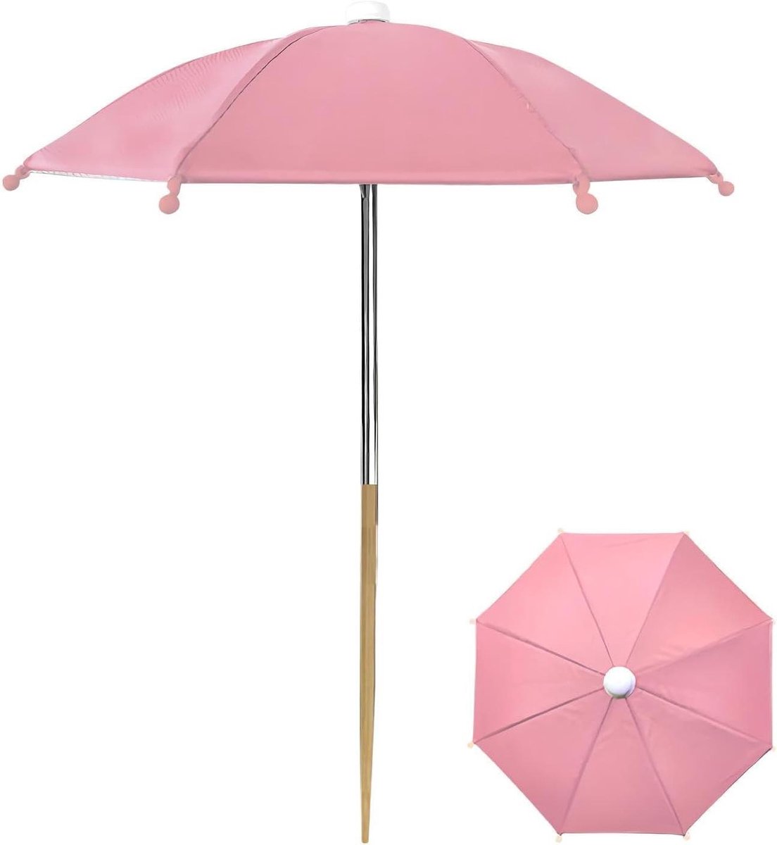 Plantenparaplu - Zonnescherm pot - Bescherming planten - UV filterend - 27 cm - Roze