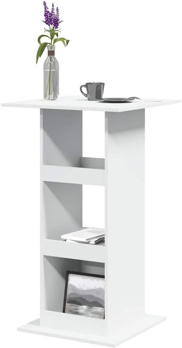 Bartafel met opbergruimte - Hoge tafel bistro - Keuken organiseren - Drie opbergvakken - 60 x 60 x 102 cm