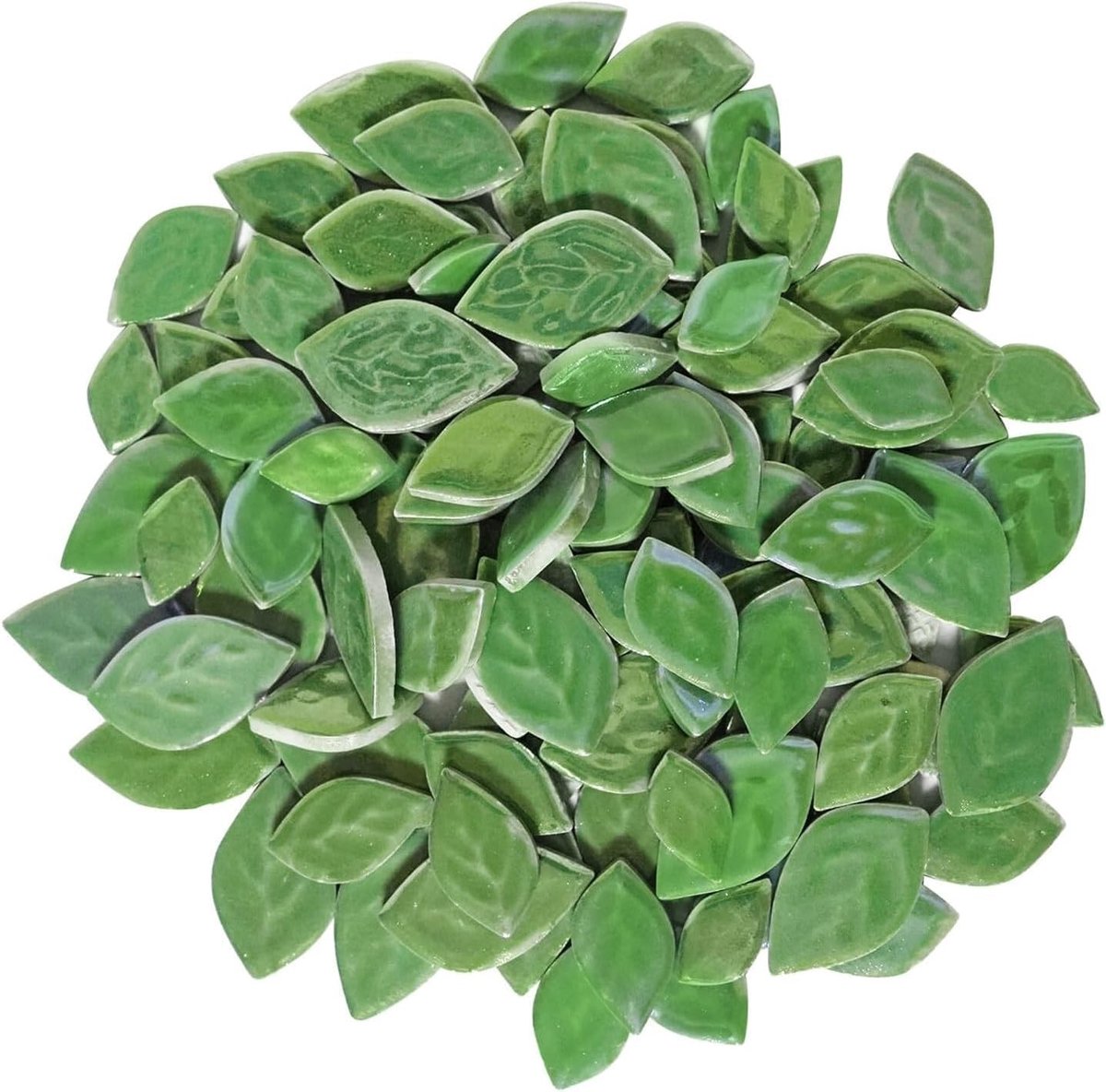 Keramische Mozaïektegels - Groen - 4 cm, 3 cm, 2,5 cm - Creatieve Bladeren voor Doe-Het-Zelf Projecten