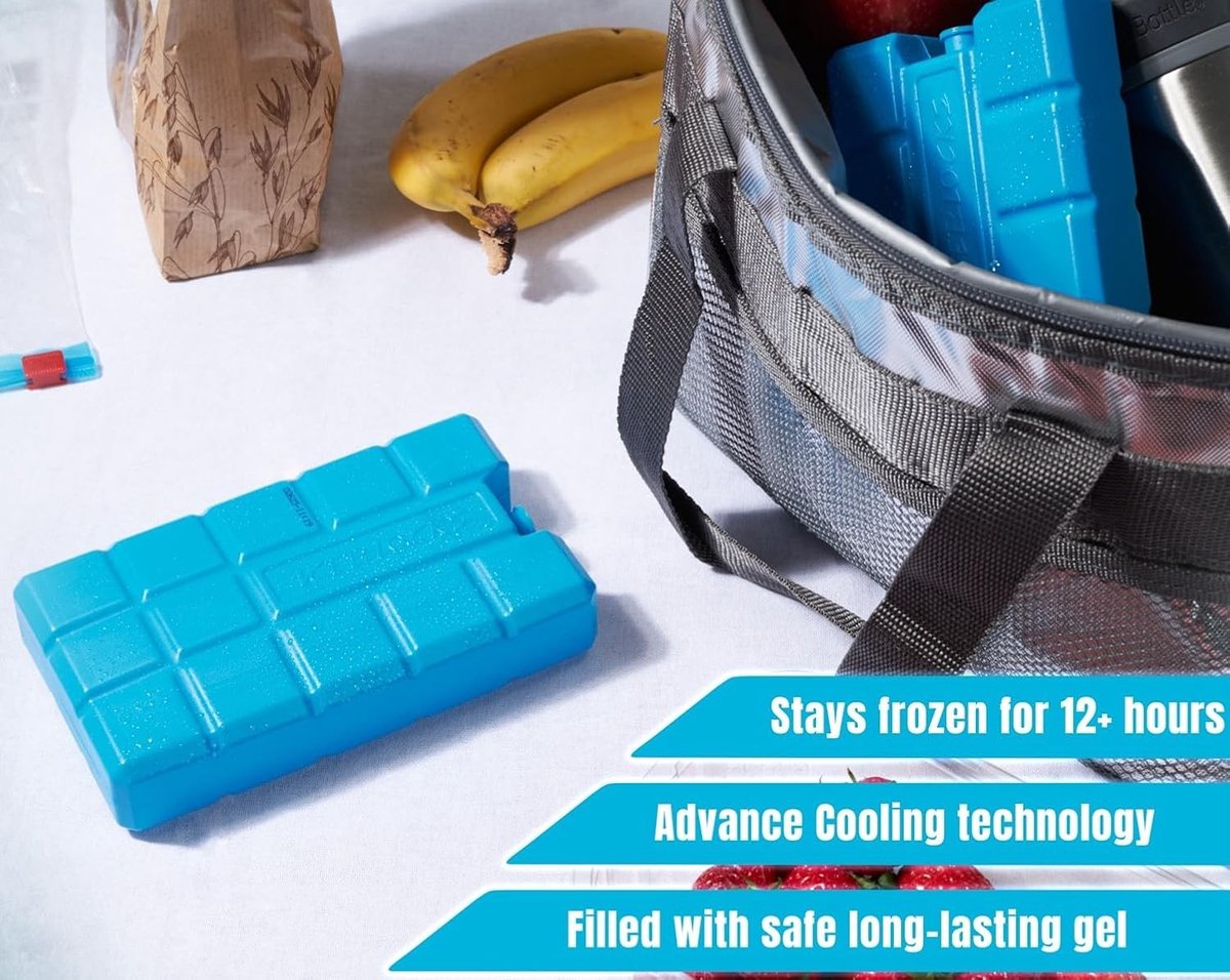 Set van 2 Diepvriesblokken - Blauw - 400 ml - Herbruikbare IJsverpakkingen voor Koelboxen en Koelzakken